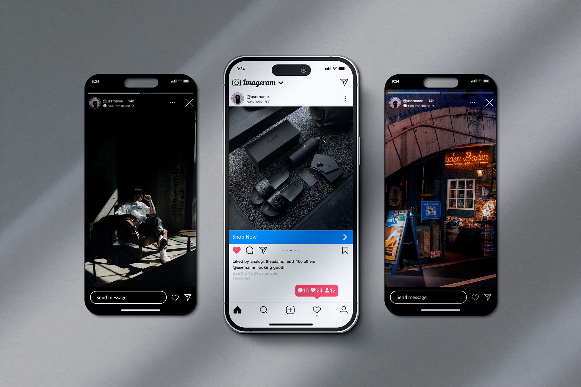 Instagram Post and Stories Mockups