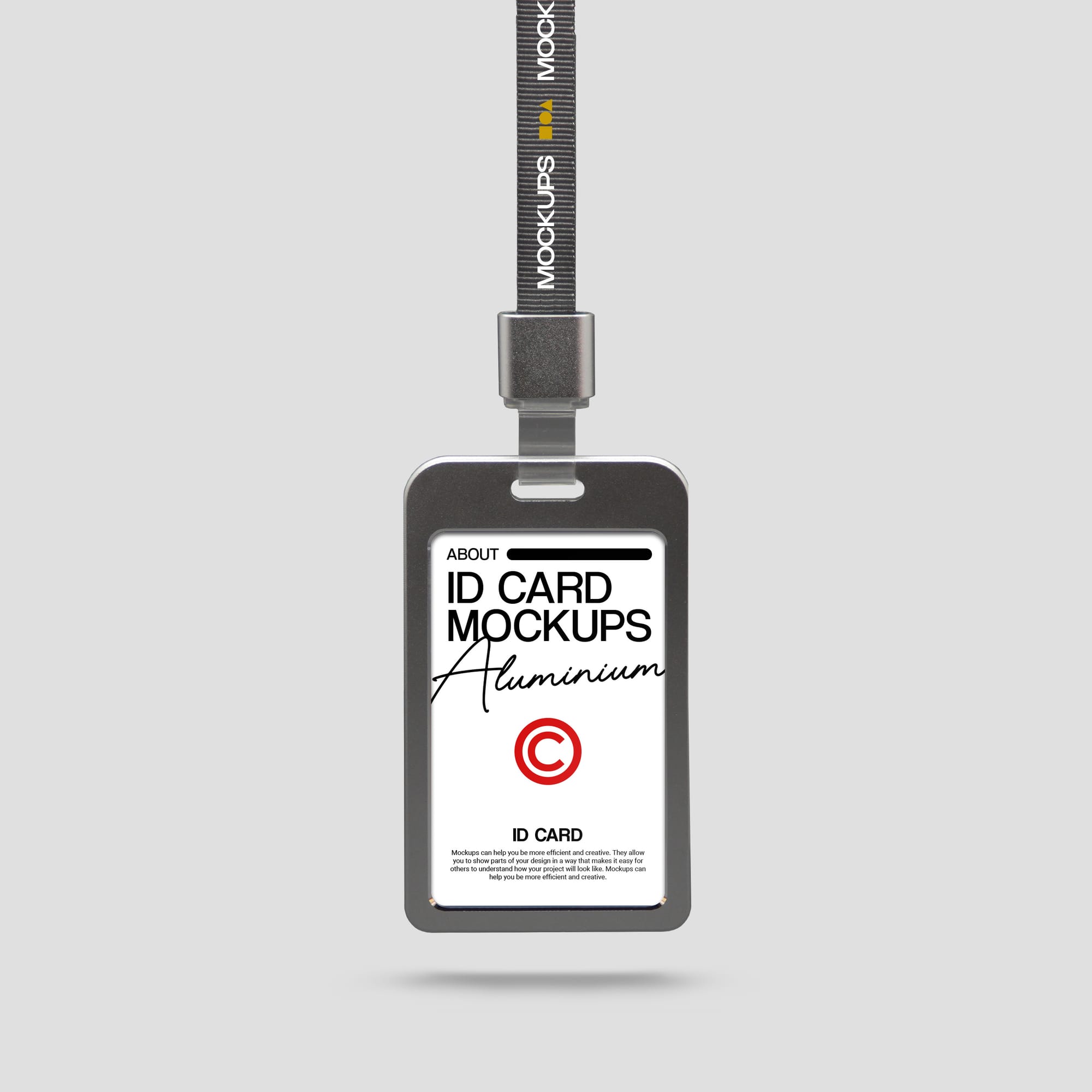 Aluminium ID Card Mockups