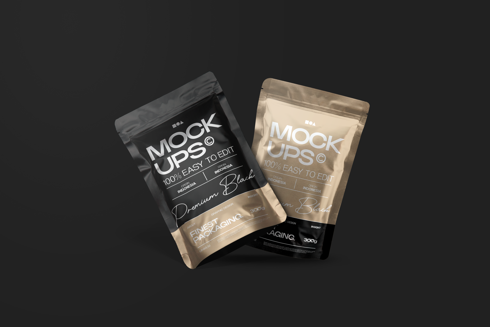 Metalic Packaging Mockups
