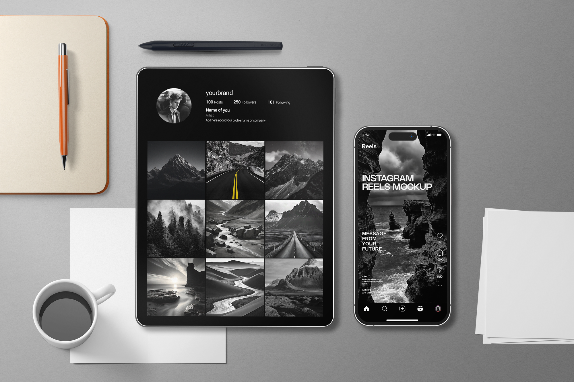 iPad & iPhone Instagram Reels Mockups