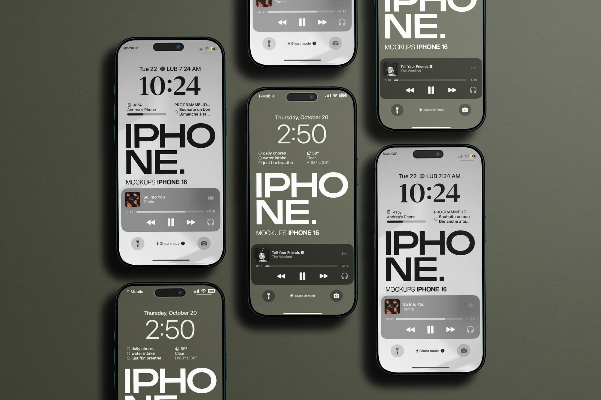 iPhone Set Mockups