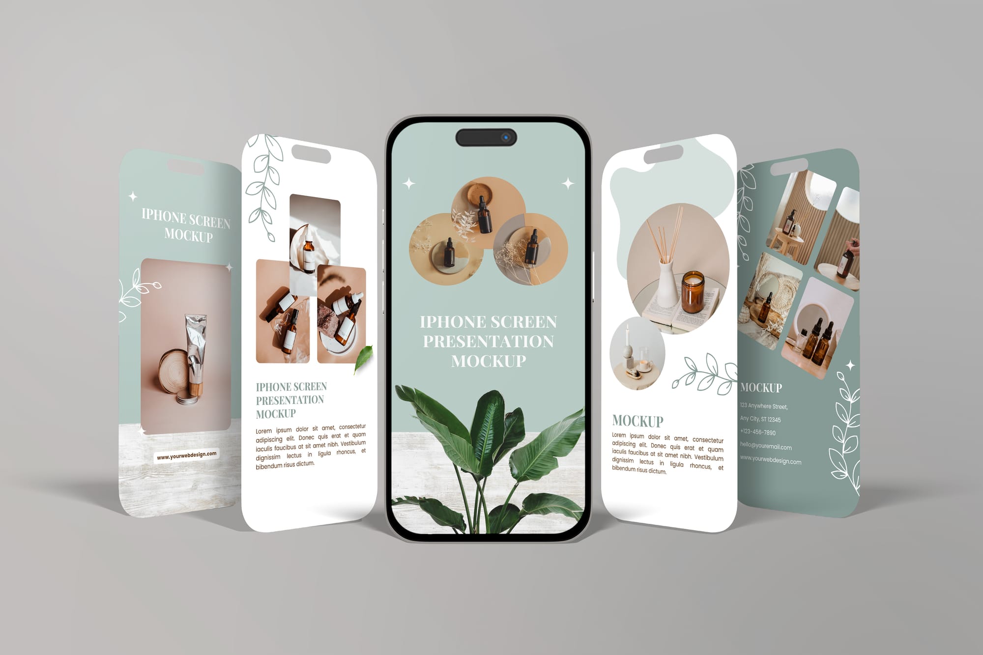 iPhone Screen Presentation Mockups
