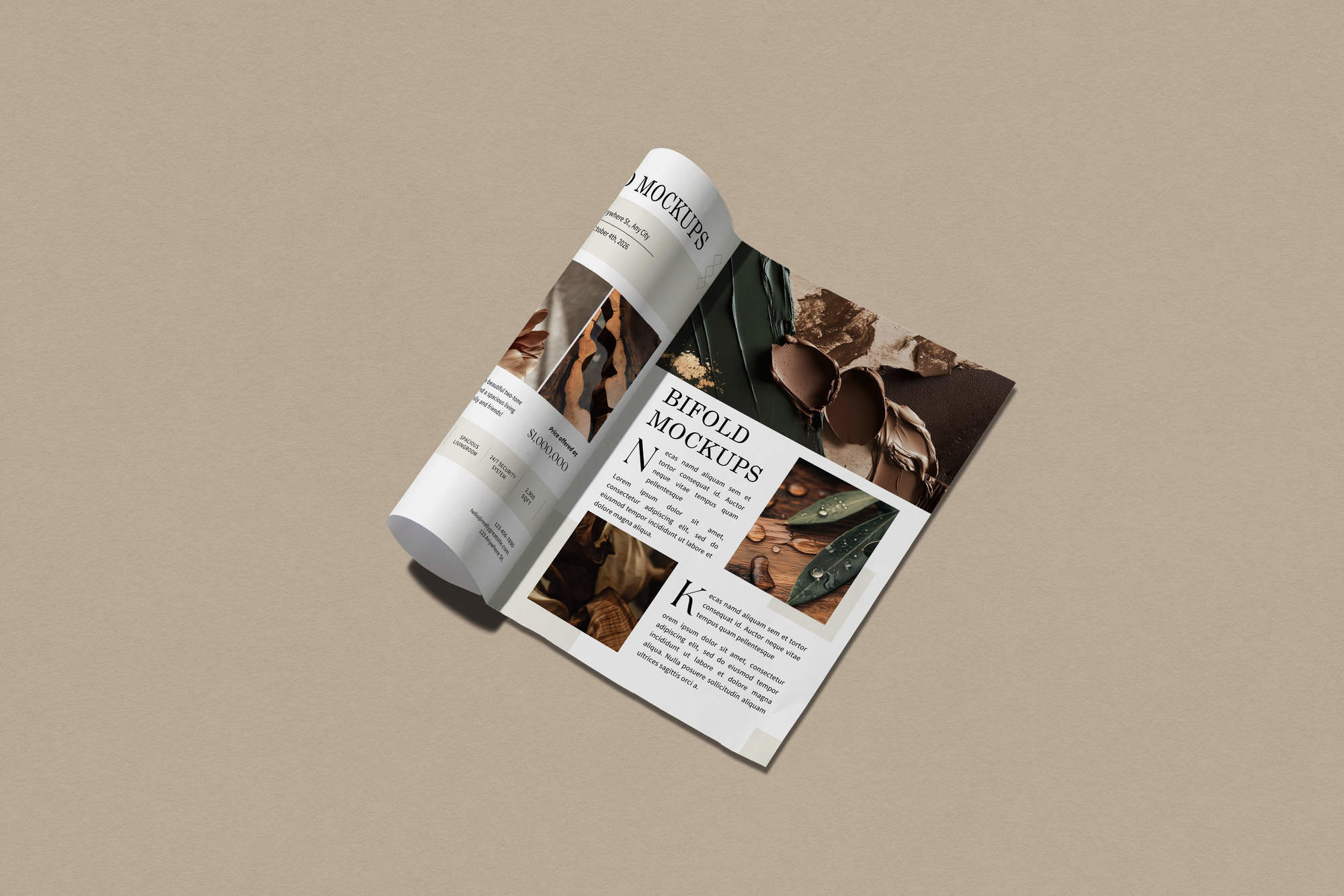 A4 Bifold Brochure Mockups