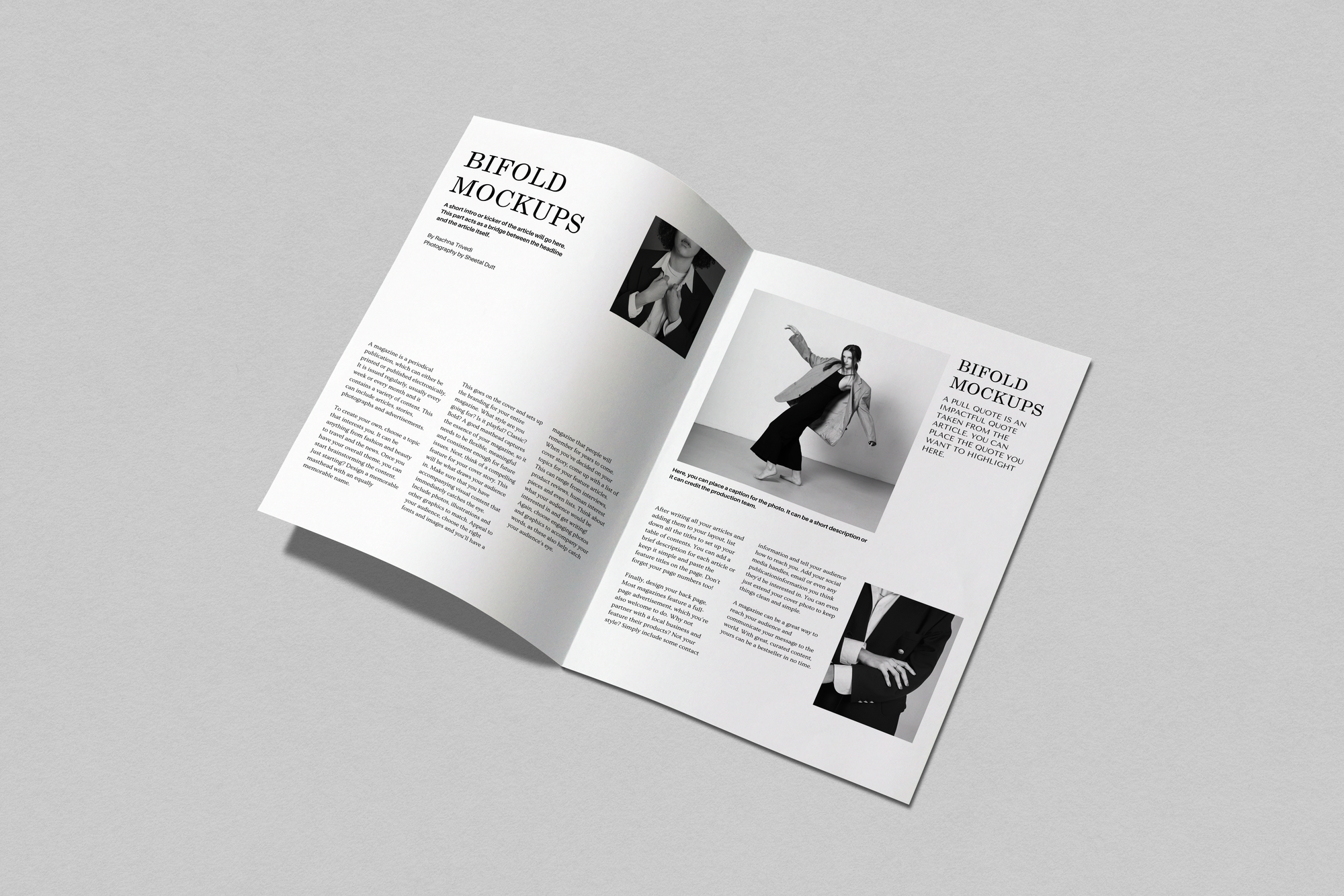 Bifold Brochure Mockups