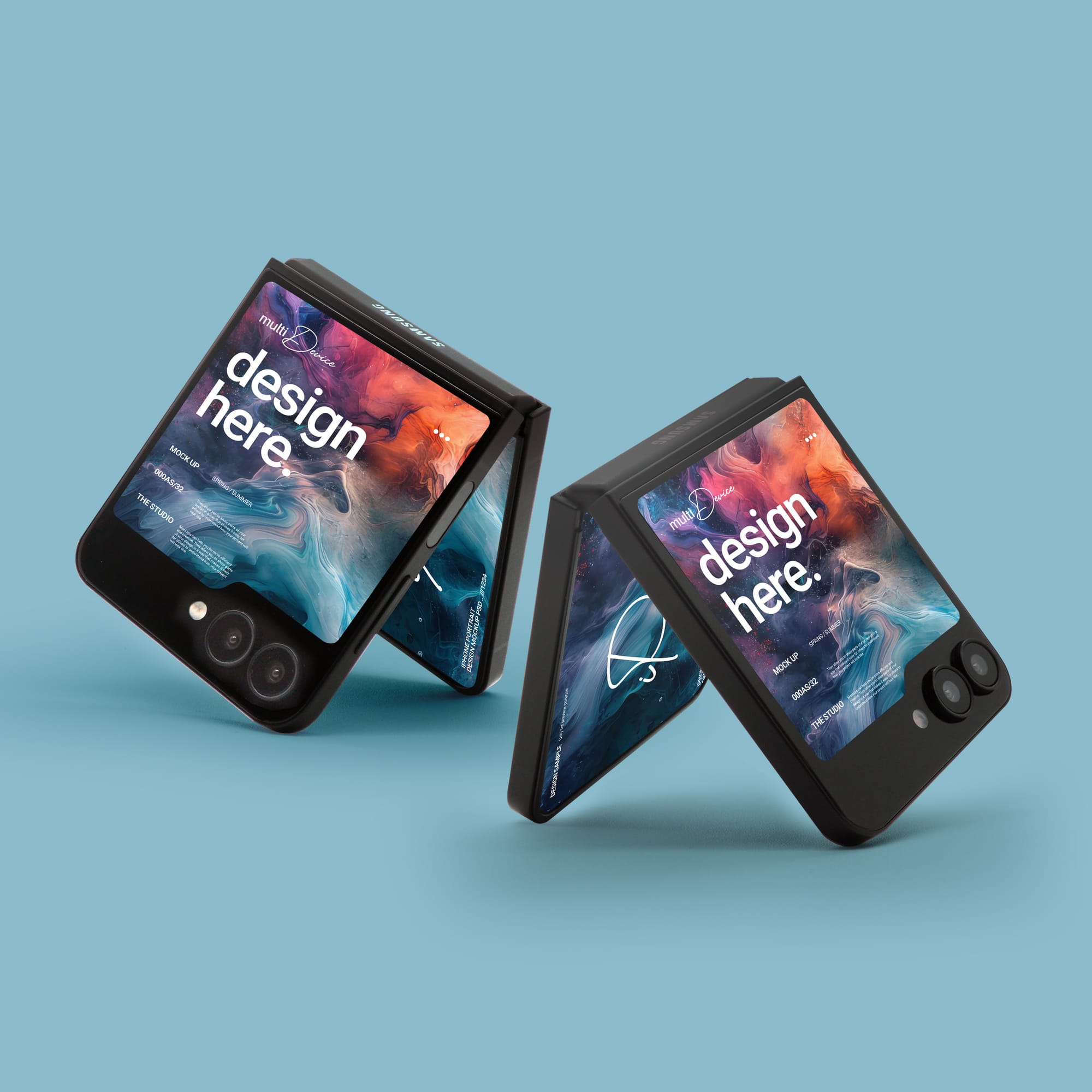 Flipped Android Phone Mockups