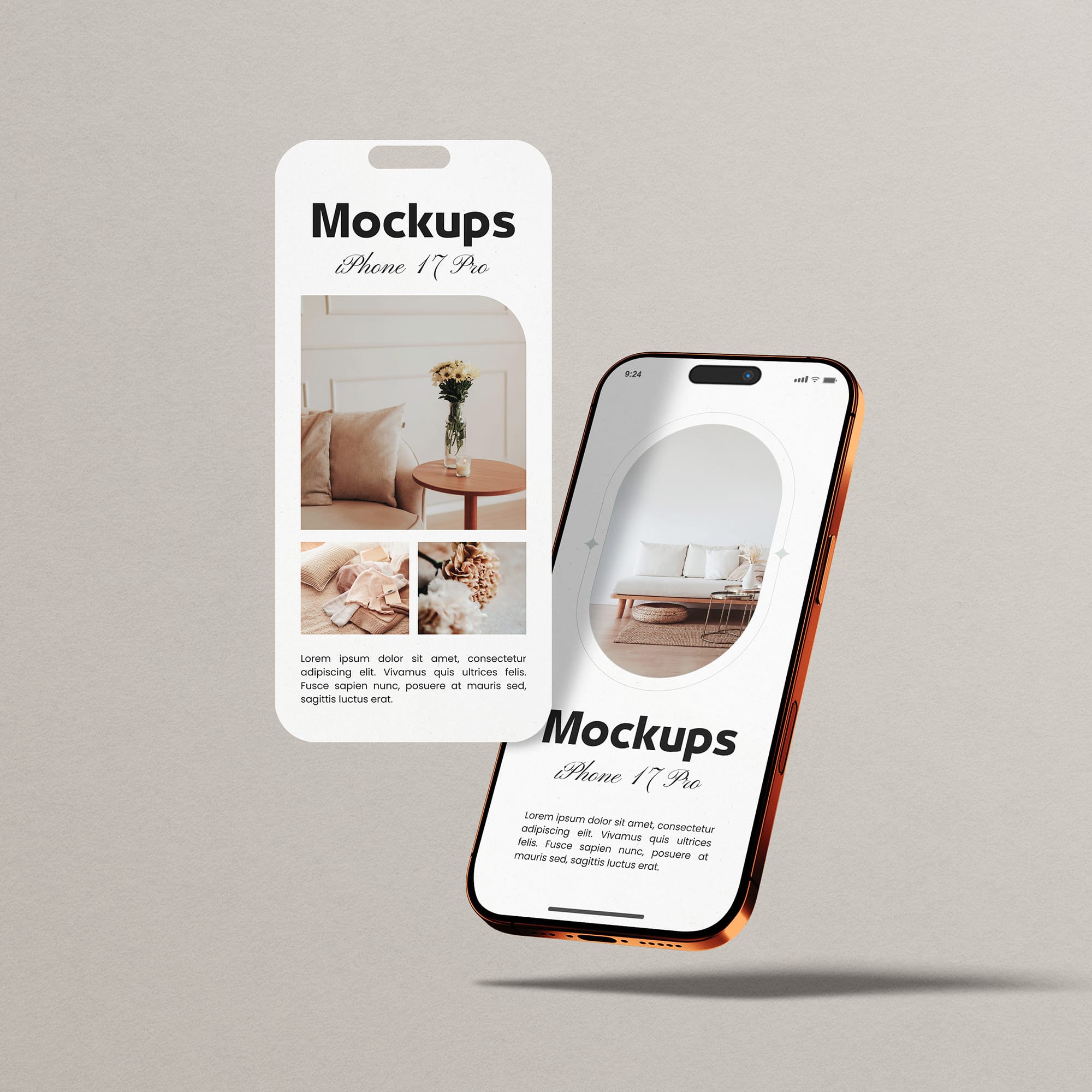 iPhone 17 Pro Screen Mockups