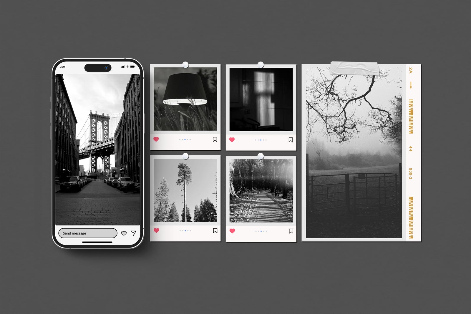 Polaroid Instagram Set Mockups post image
