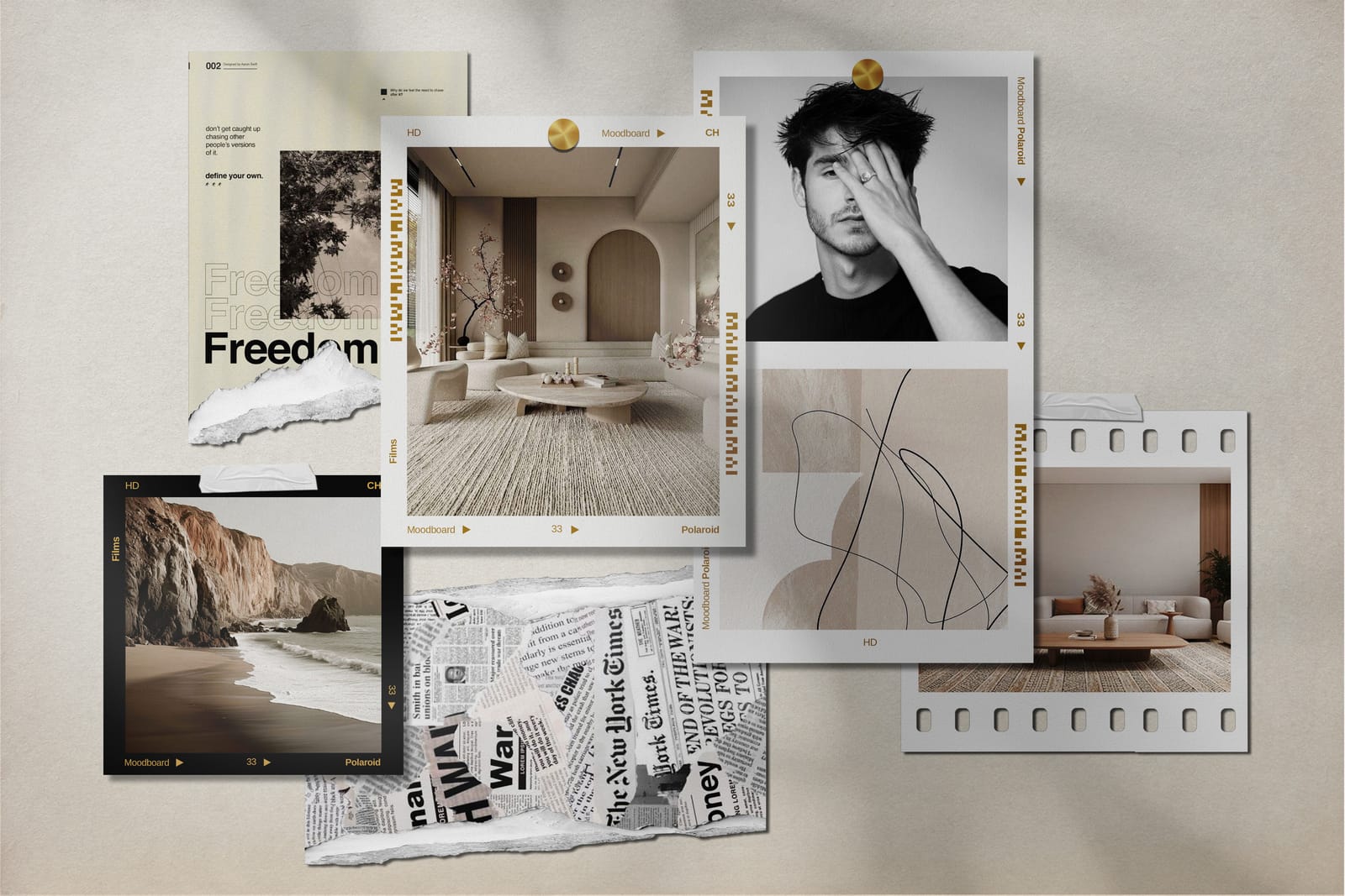 Film Frame Moodboard Mockups post image
